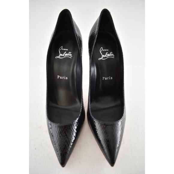 Christian Louboutin Kate 100 Black Specchio Star Pointed Classic Heel Pump 40 - Picture 6 of 15